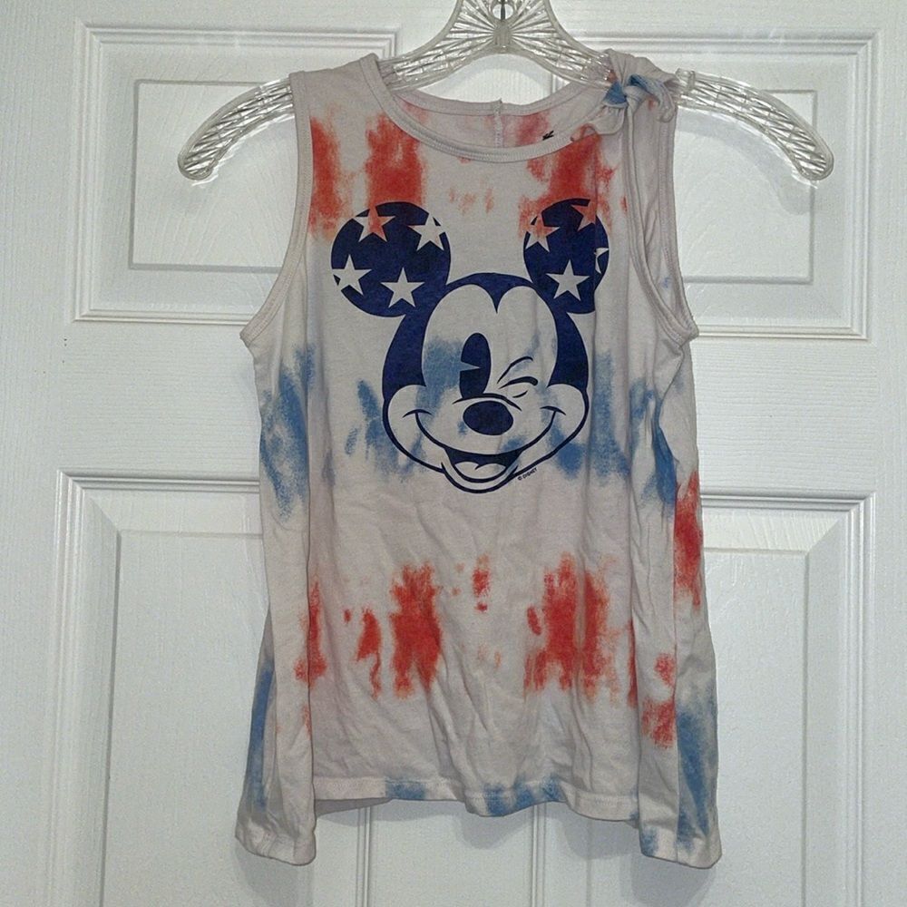 ✨Abercrombie Kids x Disney Mickey Mouse American Tie Dye Tank Top